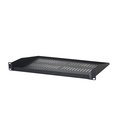 Quest Mfg Single-Sided Vented Cantilever Shelf, 1U, 19" x 15"D, Black ES0219-0115